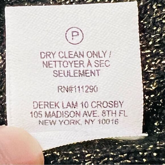 DEREK LAM 10 CROSBY Lurex Crossover Knit Top size S - Picture 6 of 9
